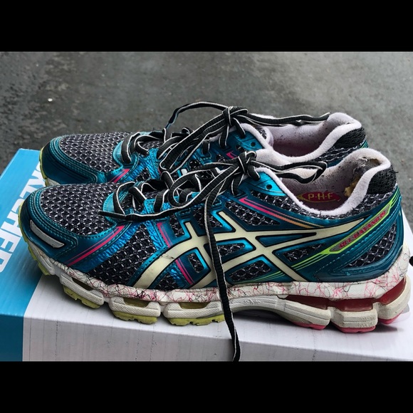 ASICS gel kayano 19 Women's Blue/Black Running Sneakers Size 7.5 - Picture 4 of 12